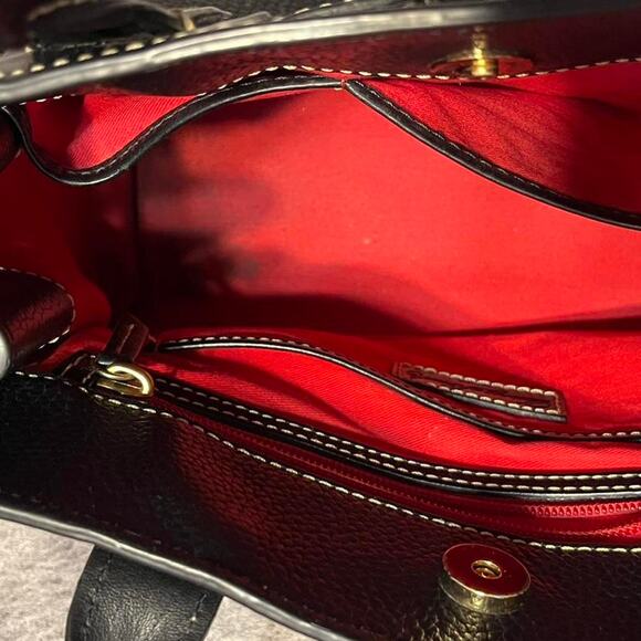 Dooney bourke handbag black pebble leather purse - Picture 7 of 8